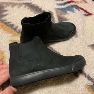 KEEN Women's Elena Chelsea Waterproof Pull-On Boots in Triple Black